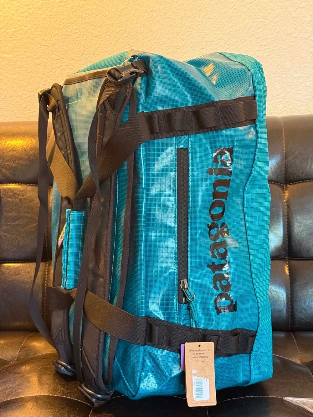 Patagonia Teal Travel Duffel Bag 40L